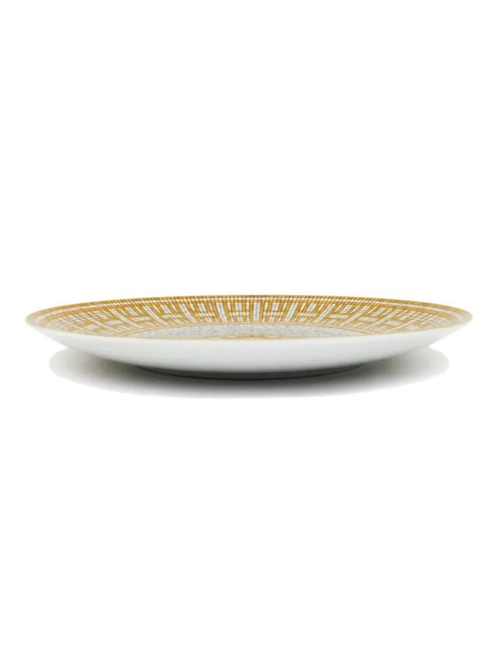 Hermes Dessert Plate Mosaic Vanquatre Gold Pottery Accessories